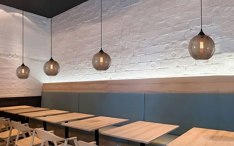Coffee Shop Glass Pendants