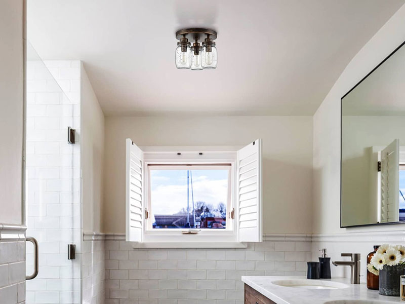 Farmhouse Bathroom Semi-flush Mount Lights