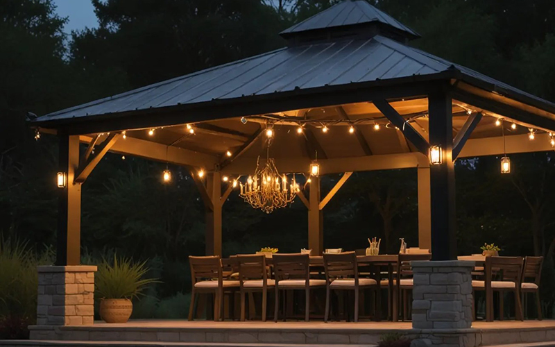 Gazebo With Classic Chandeliers