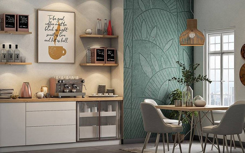 Home Coffee Bar Lighting Ideas