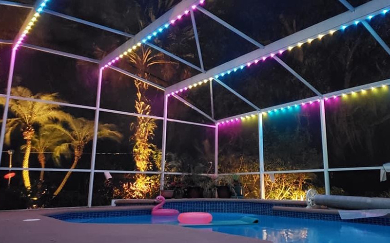 Lanai Led Strip Lighting Idea