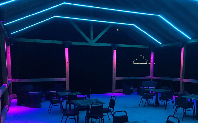 Lanai Spot Lighting Highlight Architectural Features