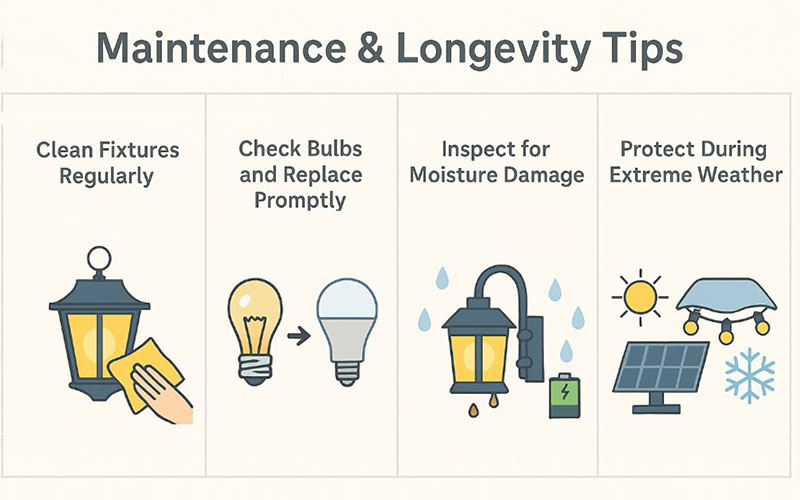 Maintenance & Longevity Tips For Pergola Lights