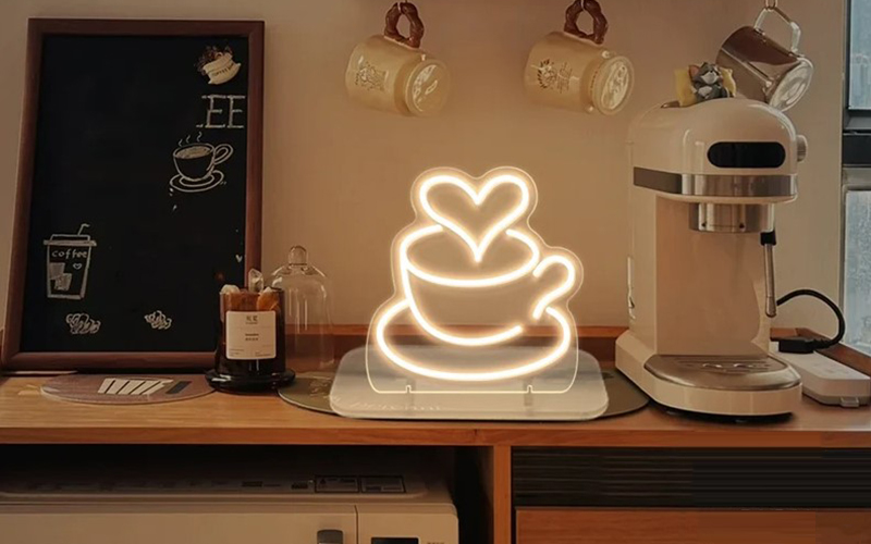 Neon Sight Coffee Night Lights Add Charm To Coffee Shop