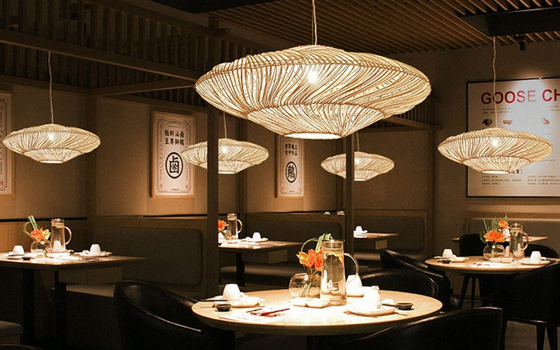 New Ufo Shades Rattan Lamp For Restaurant