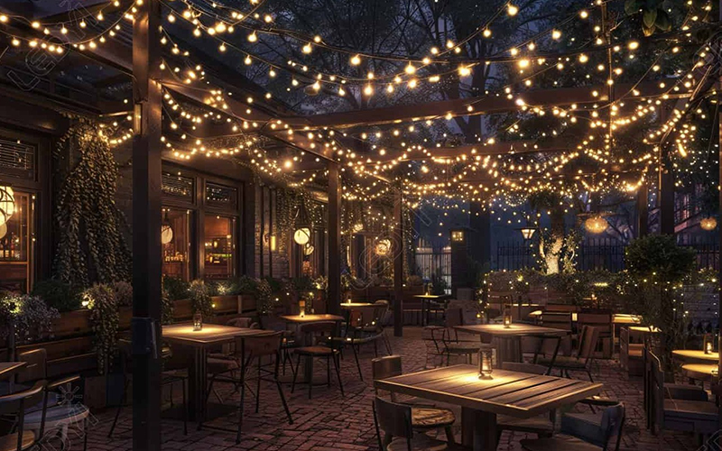 Outdoor Café String Lights