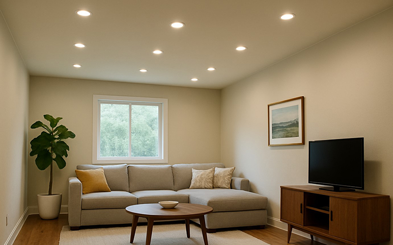 Place Recessed Lights Evenly Spaced Across The Ceiling To Provide Soft General Lighting