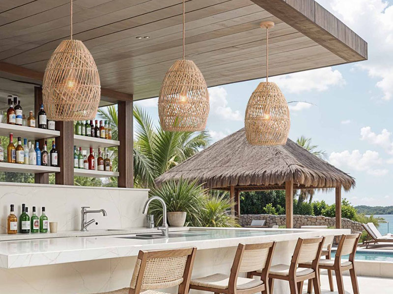 Rattan Lighting Is Flexible For Indoor And Outdoor Use.