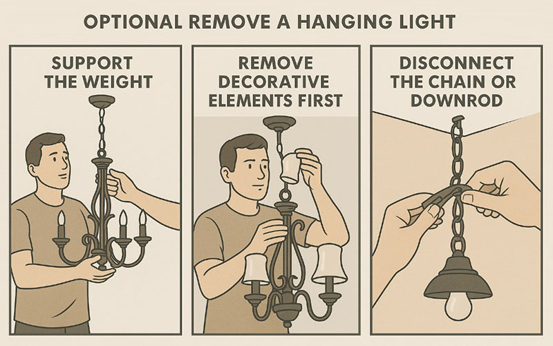 Removing A Hanging Light Fixture Safely