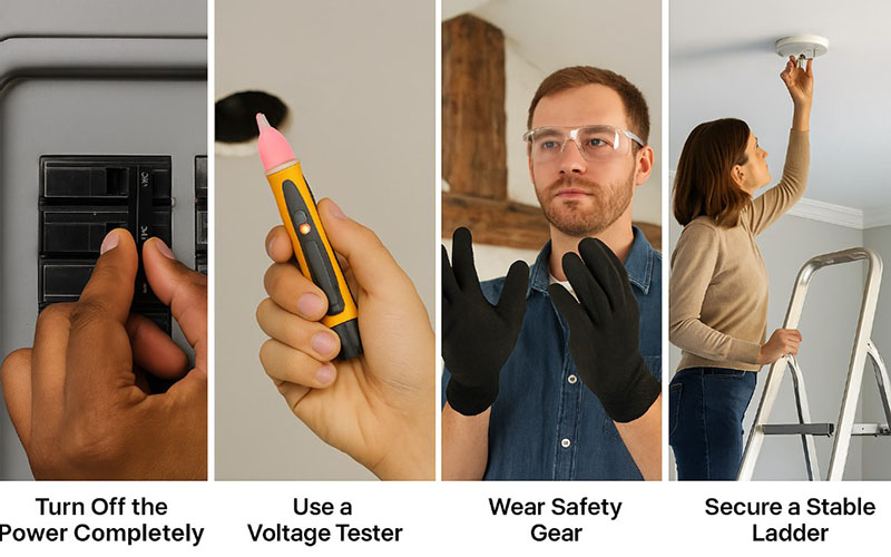 Safety Precautions Before Remove A Light Fixture