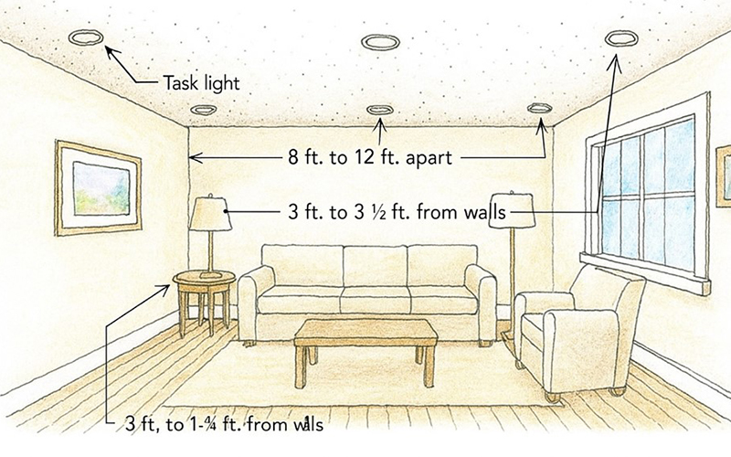 Take Your Room’s Furniture Into Account When Planning Recessed Light Layout