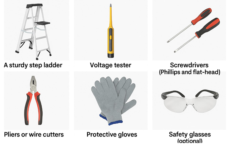 Tools And Supplies Need To Remove Light Fixture From Ceiling