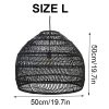 Wicker Rattan Light Black Cage Size L