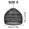 Wicker Rattan Light Black Cage Size S
