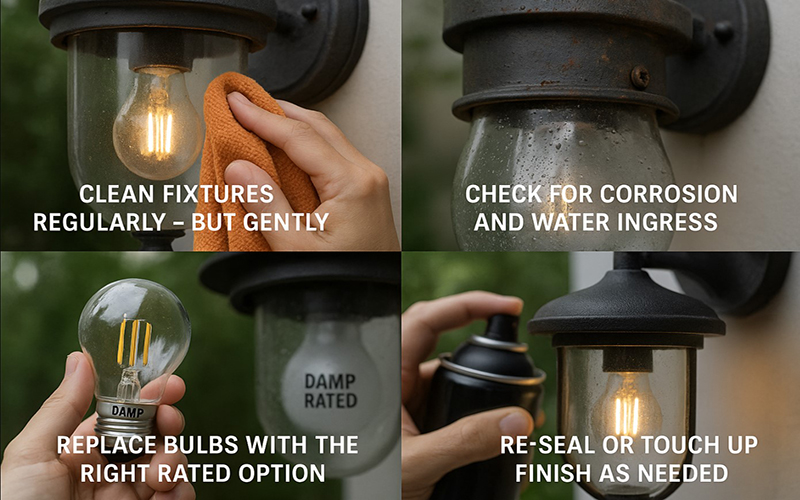 Care And Durability Guidelines For Damp And Wet Rated Light Fixtures