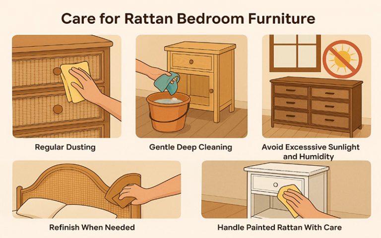 Rattan Bedroom Furniture Ideas & Styling Tips for a Natural, Cozy Look