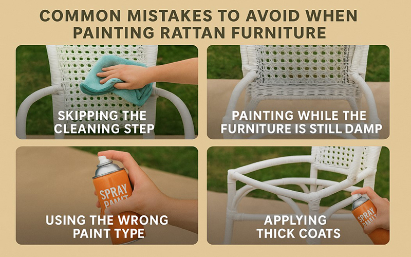 Common Painting Mistakes With Rattan Furniture