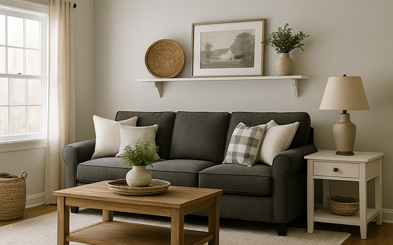 Grey And White Harmony For A Peaceful Farmhouse Space