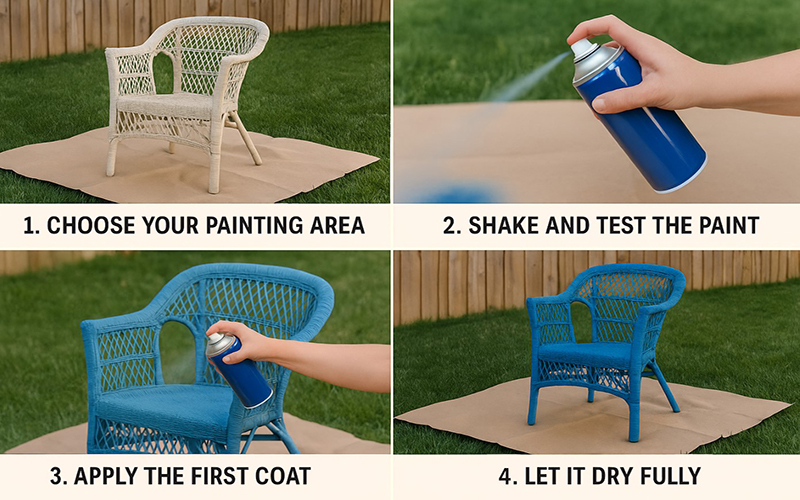 How To Paint Rattan Furniture Step-by-step