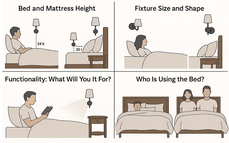 Key Factors Affects The Right Bedside Sconce Height