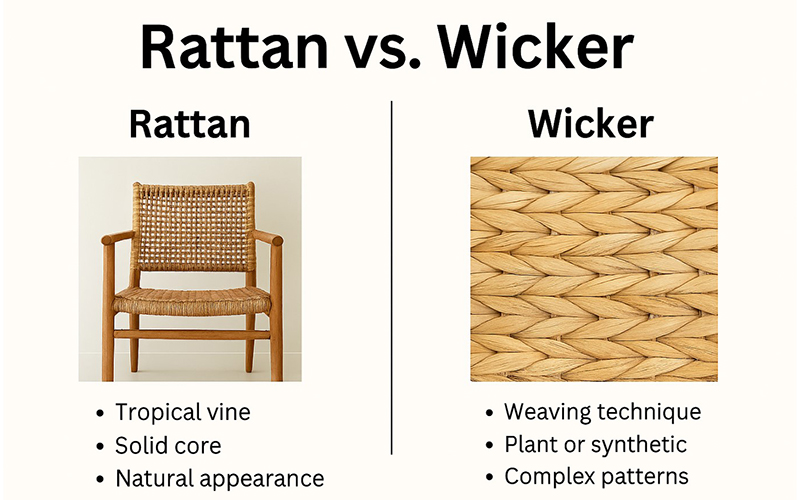 Rattan Vs Wicker, What Is Diffirent