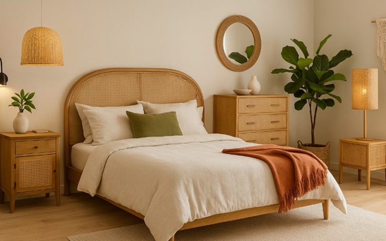 Rattan Bedroom Furniture Ideas & Styling Tips for a Natural, Cozy Look