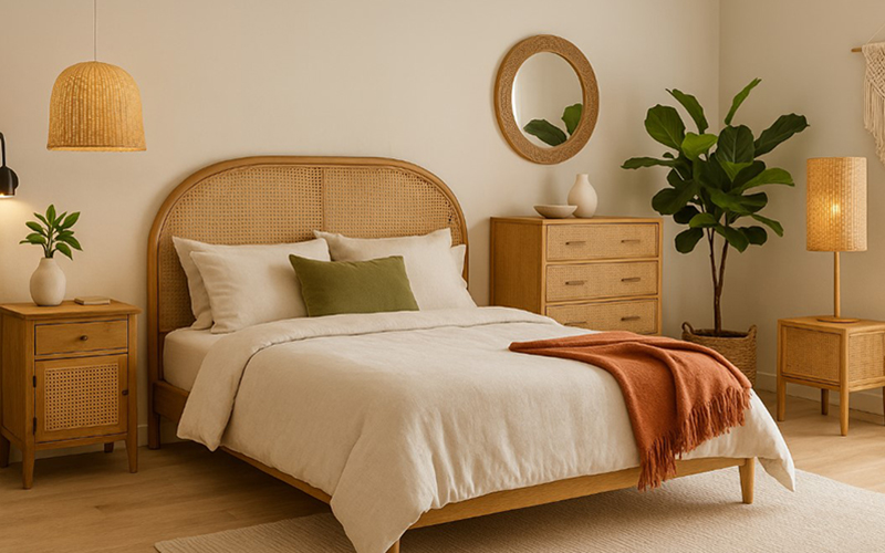 Style A Rattan Bedroom With Warm Earthy Tones