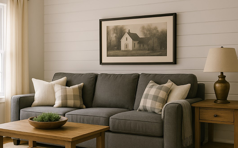 The Perfect Grey Couch For Your Rustic Farmhouse Home