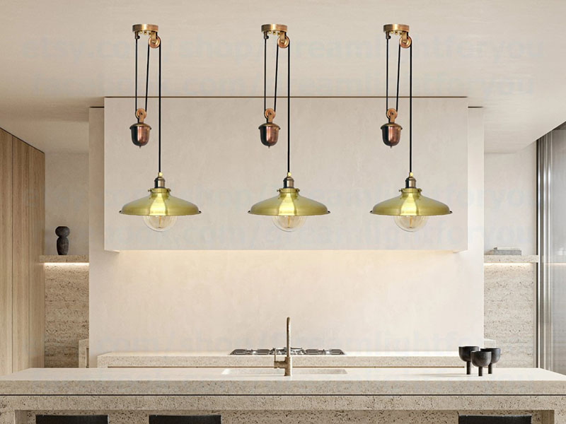 Adjustable Pulley Pendant Light