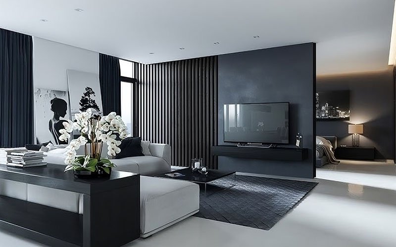 Black And Gray Living Room Ideas Make A Gentle, Cocooning Vibe