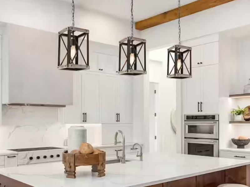 Kitchen Bar Caged Pendant Lights