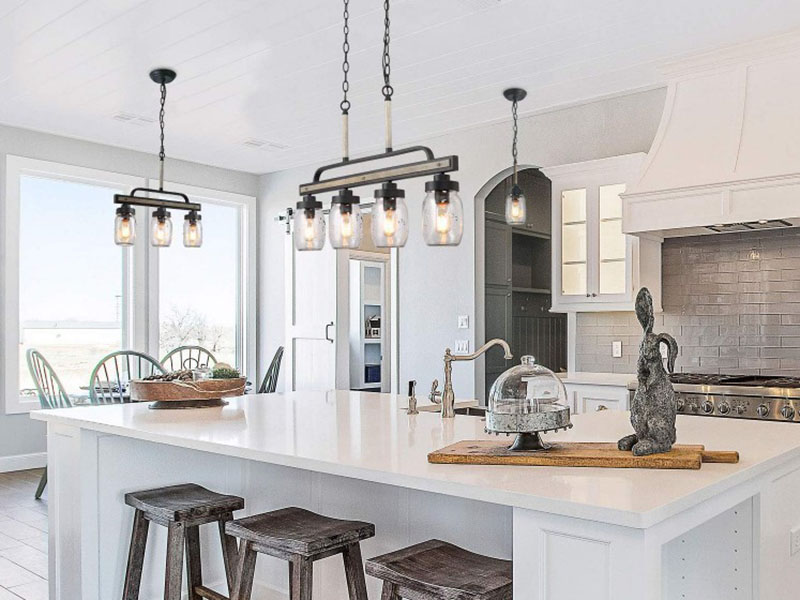 Kitchen Bar Rustic Mason Jar Pendant Lights
