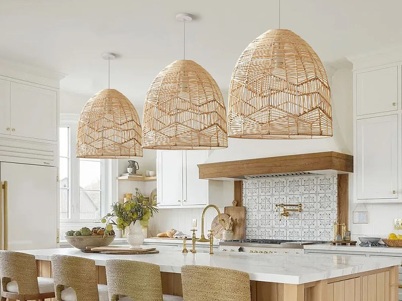 Rattan Pendant Lights Bring Balance And A Natural Touch To Your Kitchen