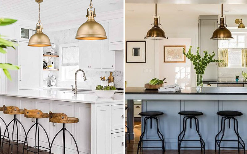 Warm Metallic Finish Pendant Light