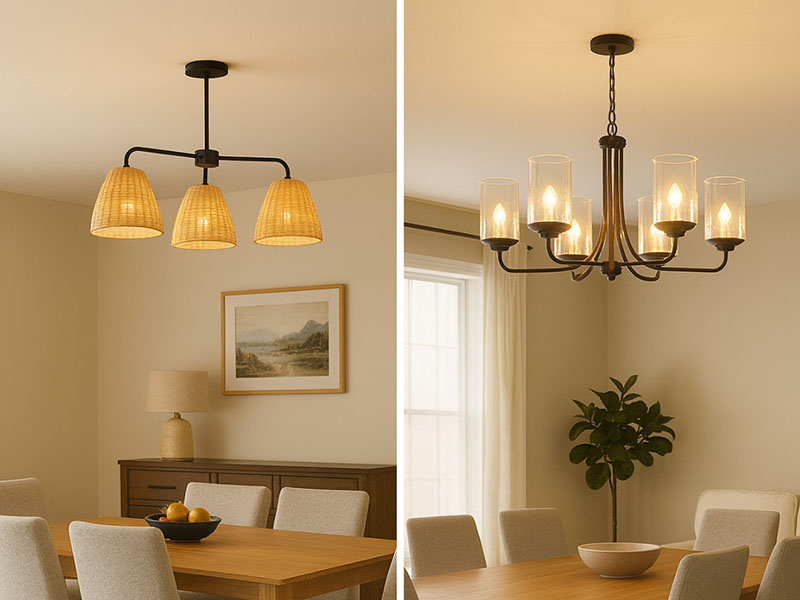 3-light Rattan Chandelier Offers Better Balance And Greater Efficiency