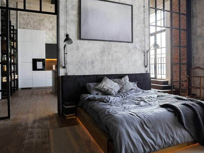 Bedroom Industrial Interior Design