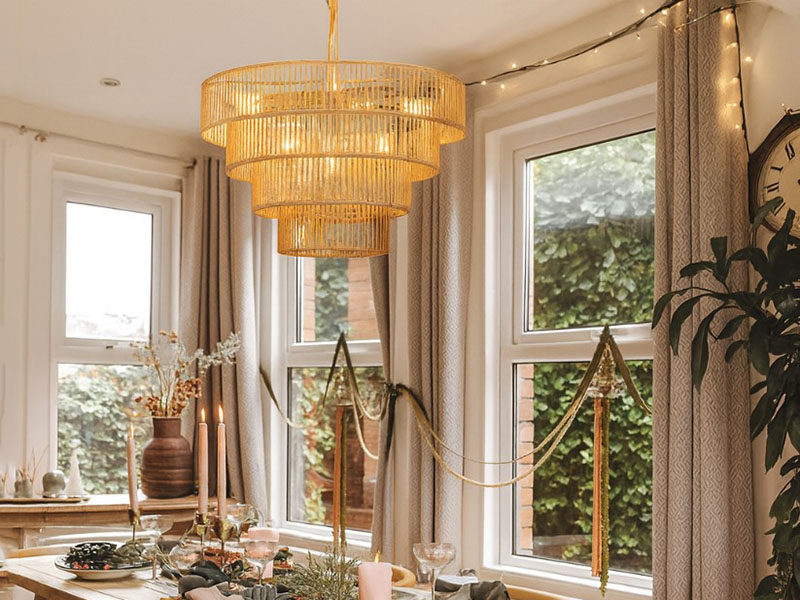 Farmhouse Rattan Pendant Light Ideas