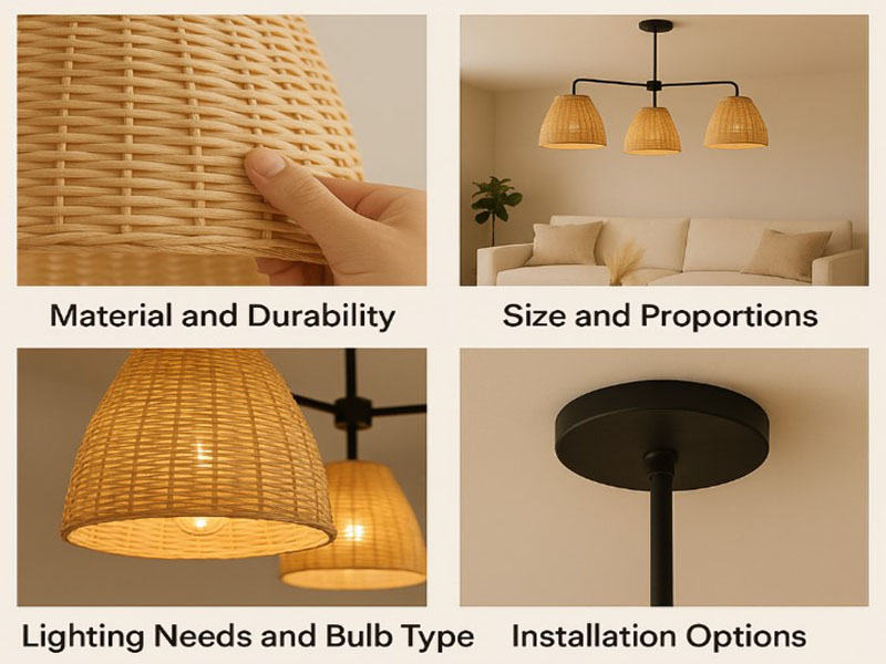 Key Considerations When Choosing A 3 Light Rattan Chandelier