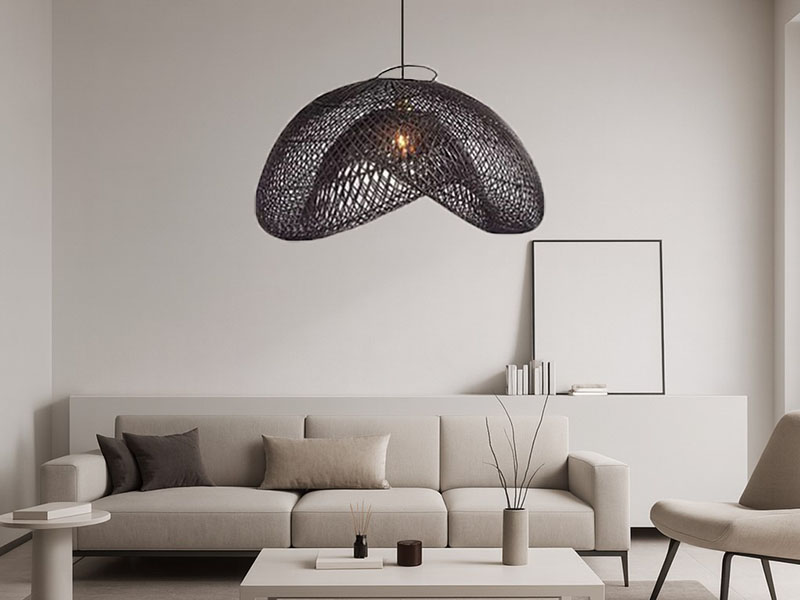 Modern Contemporary Living With Rattan Lighting
