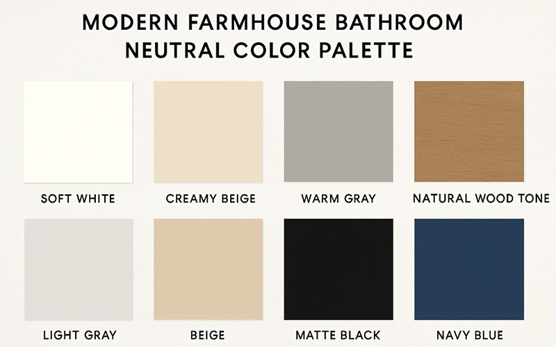 Modern Farmhouse Bathroom Palette