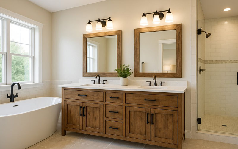 Modern Farmhouse Master Bathroom