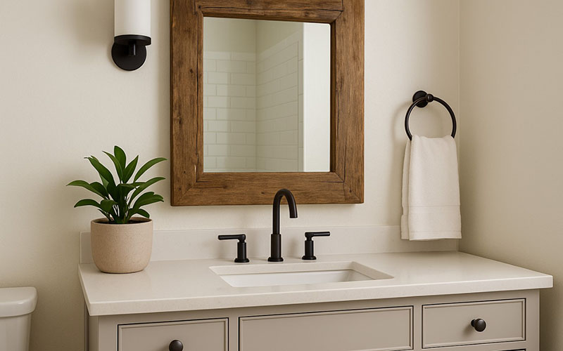 Rustic Meets Modern A Perfectly Balanced Farmhouse Bathroom Design