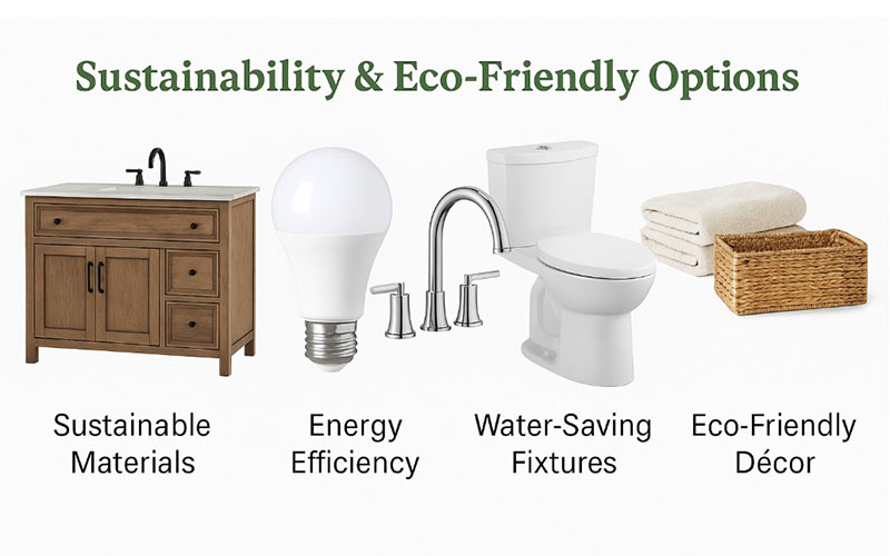 Sustainability & Eco-friendly Options For Farmhouse Bathroom