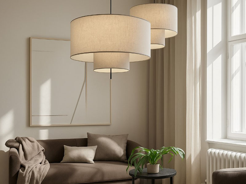 Timeless Modern Contemporary Design Featuring A Fabric Lamp