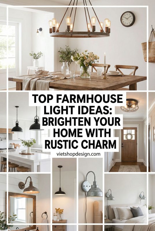 Top Farmhouse Light Ideas - Brighten Your Home With Rustic Charm