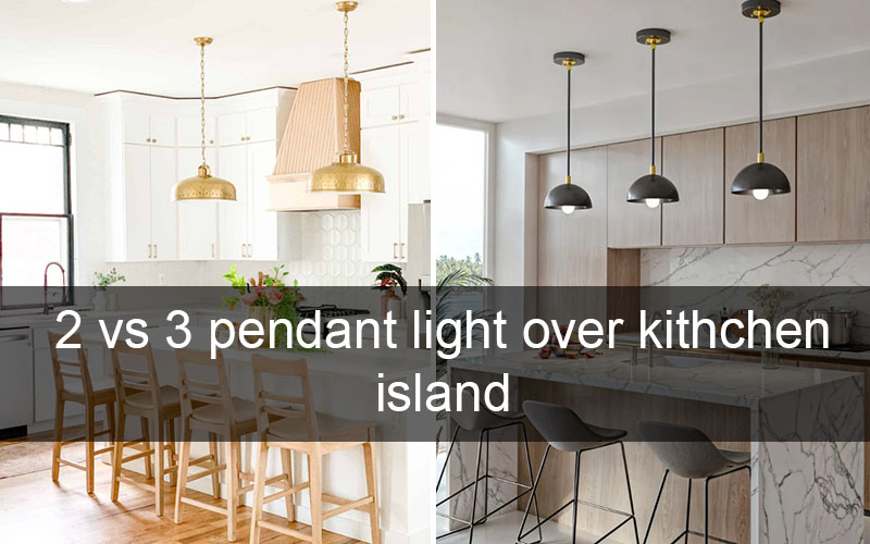 2 Vs 3 Pendant Light Over Kithchen Island
