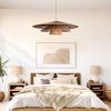 3 Tiered Rattan Pendant Light Bedroom Hanging