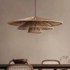 3 Tiered Rattan Pendant Light Dining Room