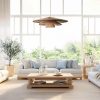 3 Tiered Rattan Pendant Light Living Room