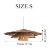 3 Tiered Rattan Pendant Light Size S